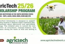 AgriTech Undergraduate Scholarship Programme for Nigerian Student