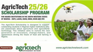 AgriTech Undergraduate Scholarship Programme for Nigerian Student