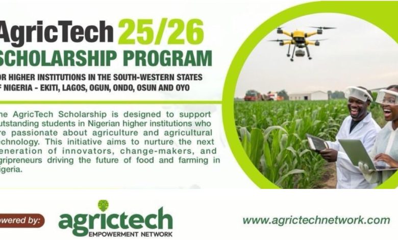 AgriTech Undergraduate Scholarship Programme for Nigerian Student
