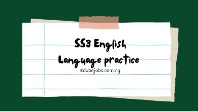 SS3 English Language Third Term Resumption Test | Practice Questions